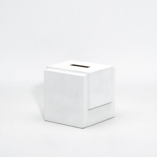 Tissue Box in White Shagreen by R&Y Augousti