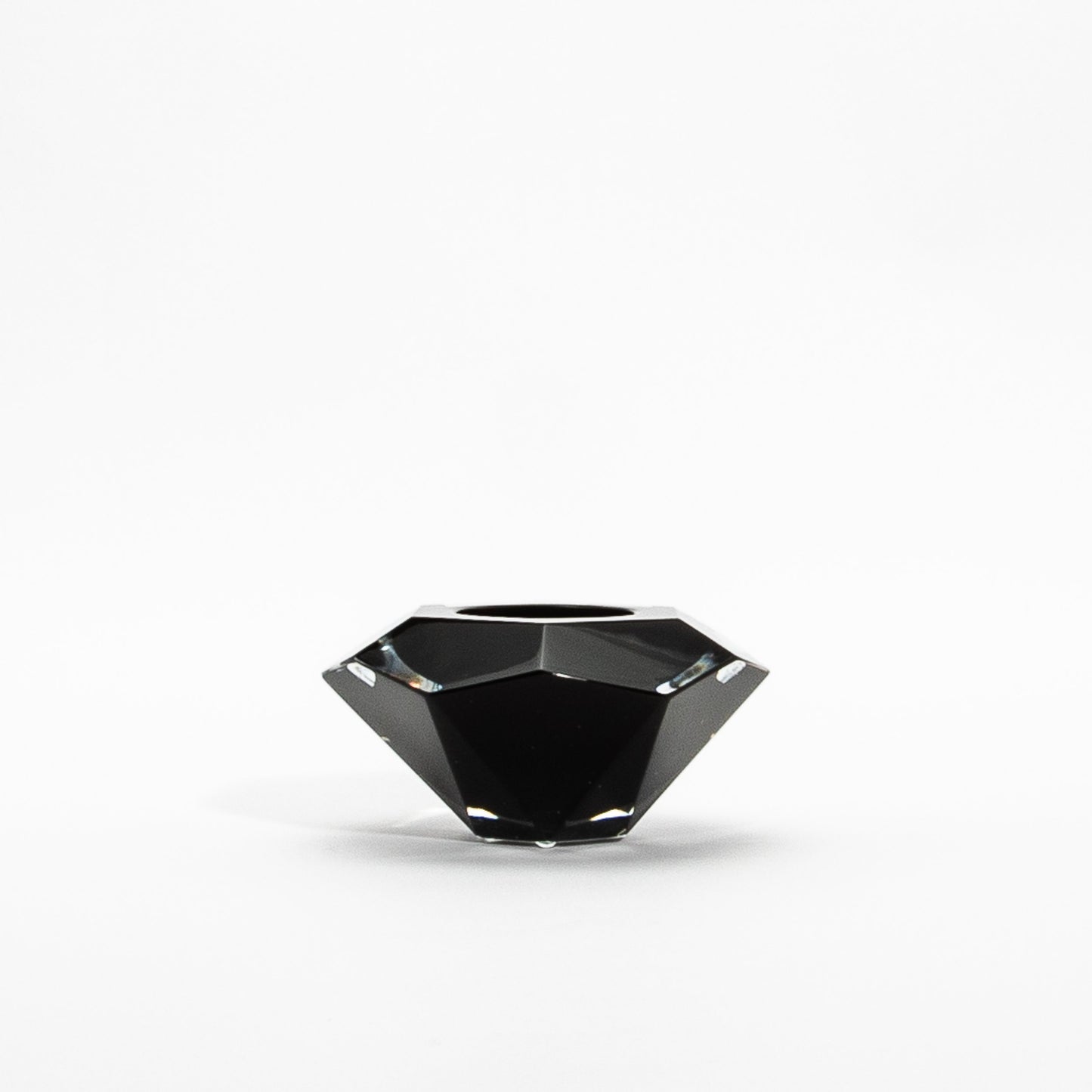 Murano Ashtray in Clear and Onyx Black