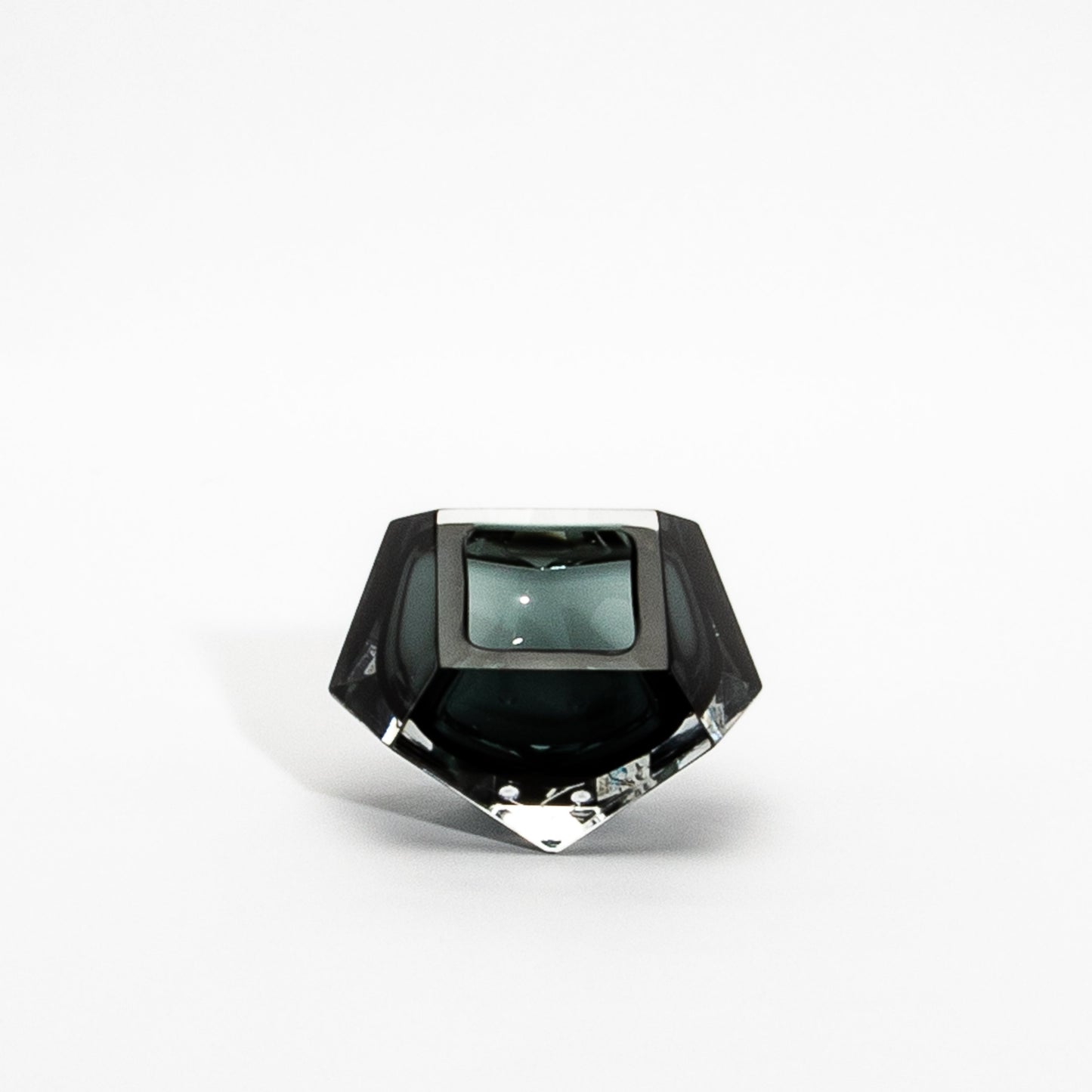 Hand-Blown Murano Ashtray in Grey