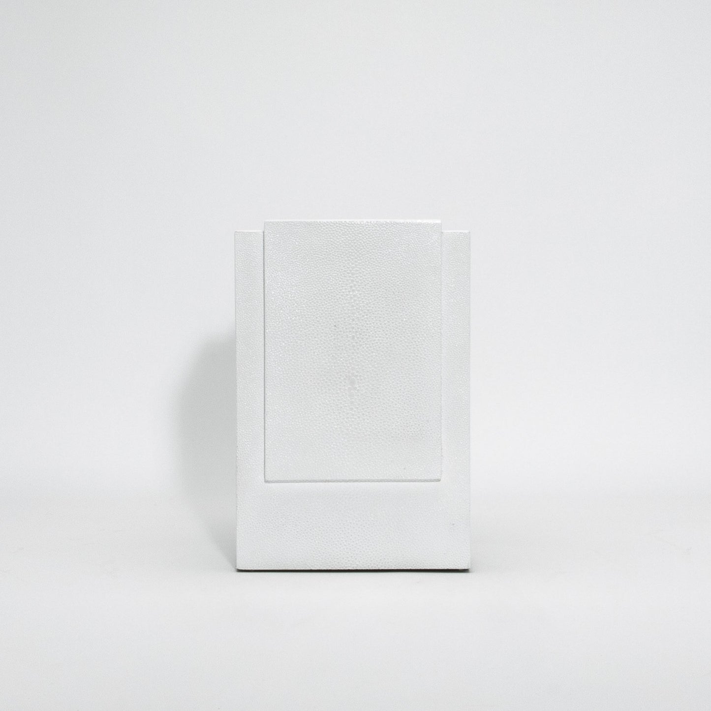 Waste Bin in White Shagreen by R&Y Augousti