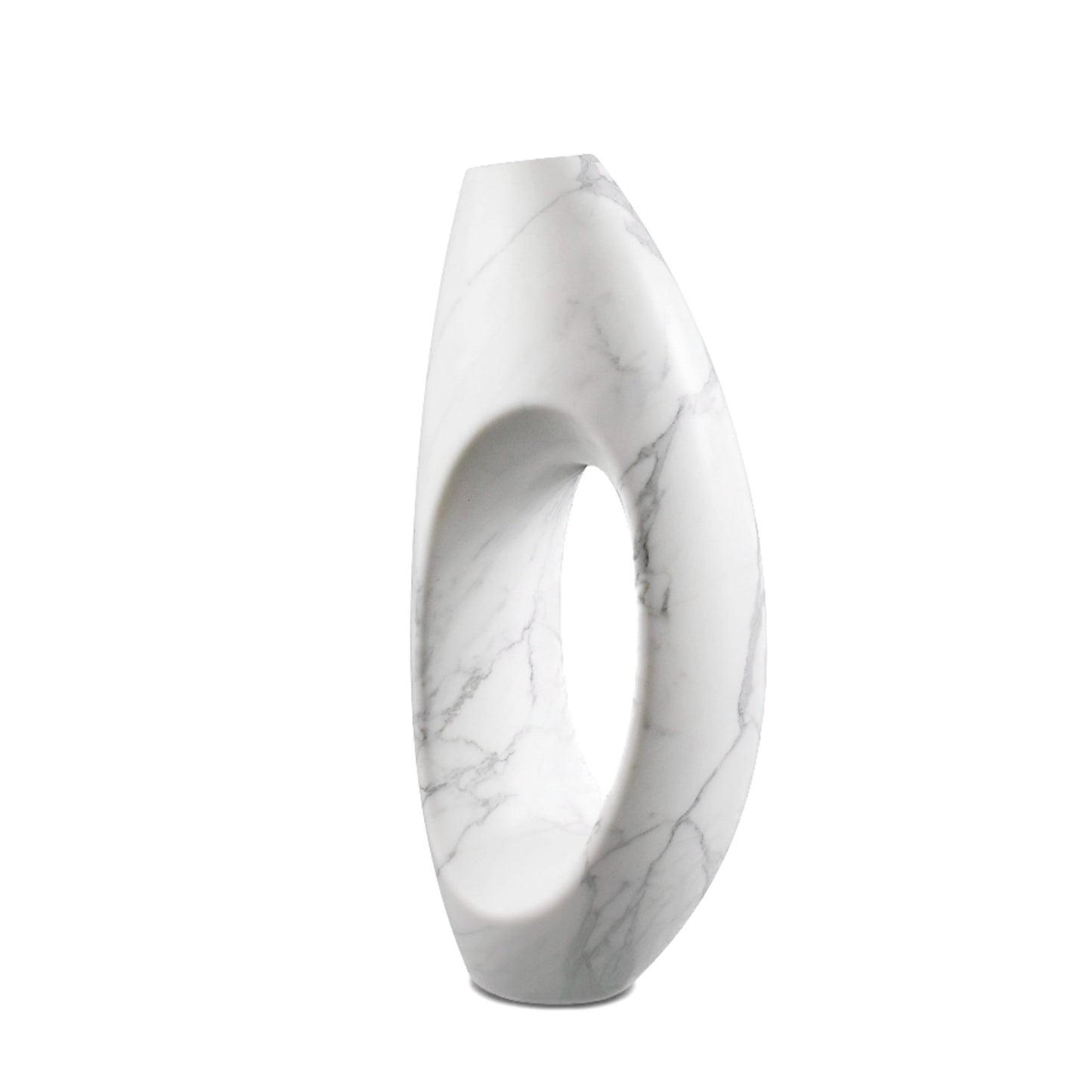 Sculptural Vase in Statuary Marble by Barberini & Gunnell