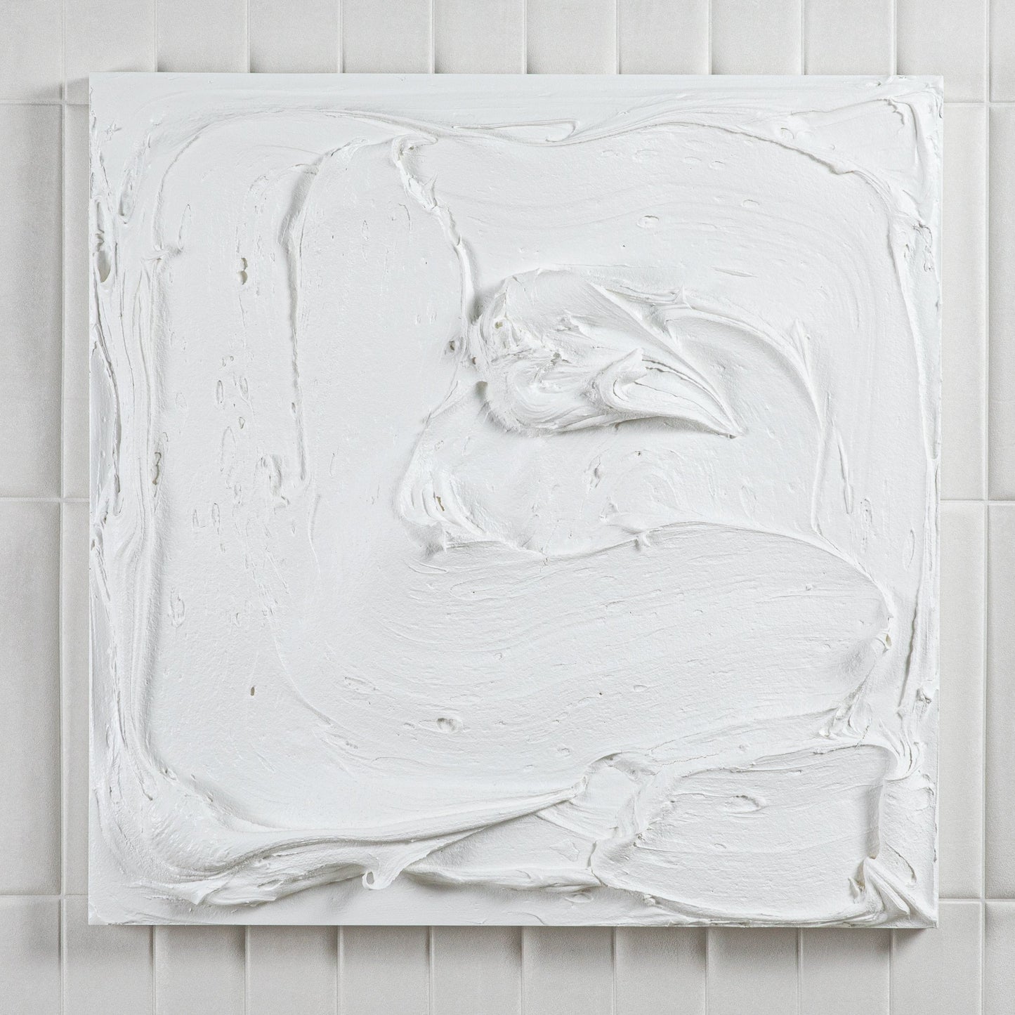 Modern Textural Monochromatic Painting by Michael Allen