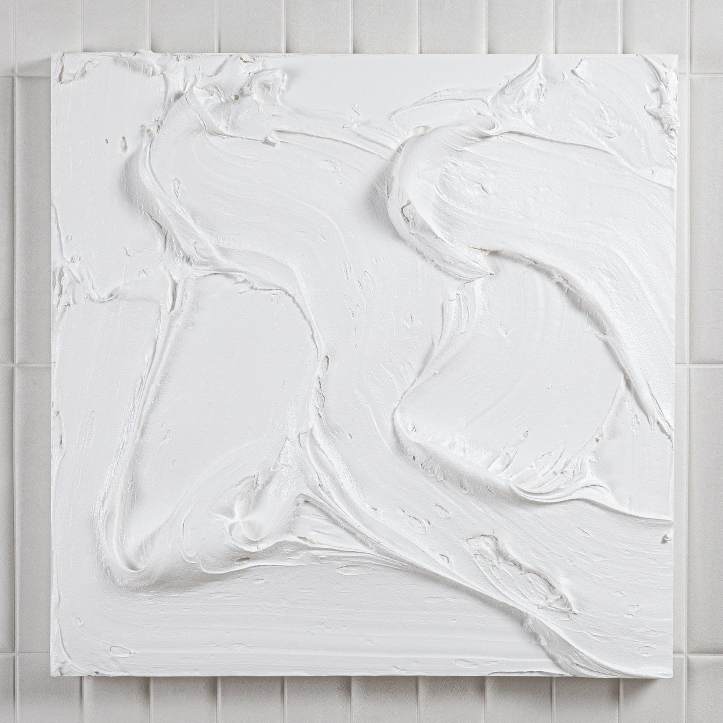 Modern Textural Monochromatic Painting by Michael Allen
