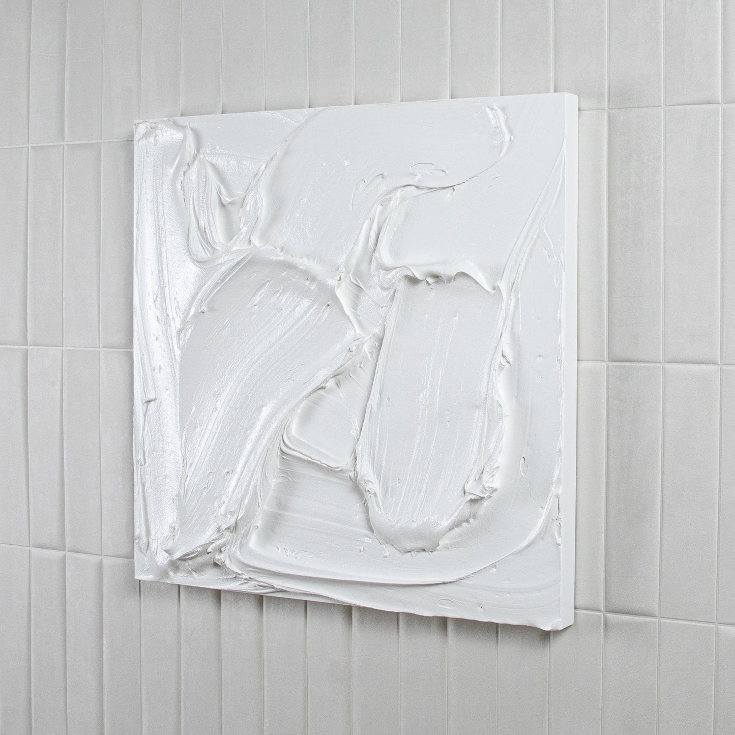 Modern Textural Monochromatic Painting by Michael Allen