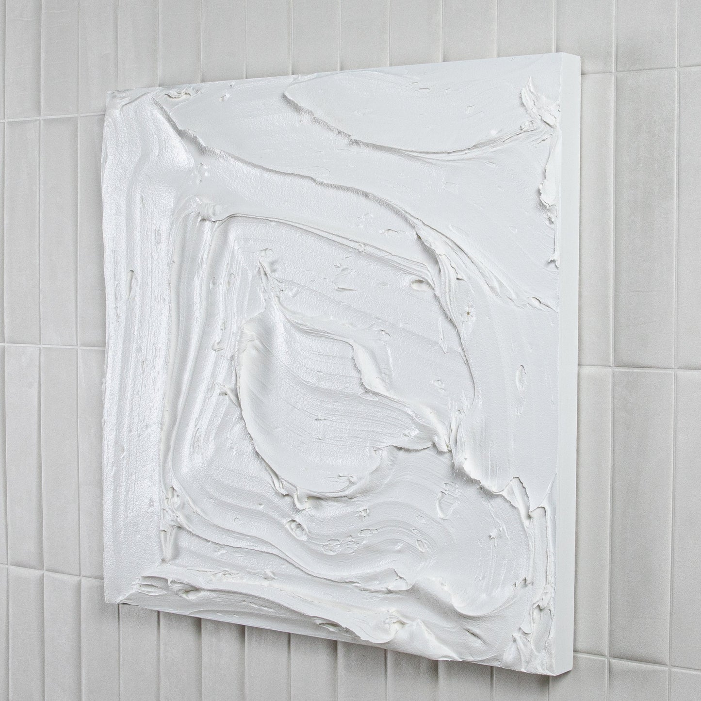 Modern Textural Monochromatic Painting by Michael Allen