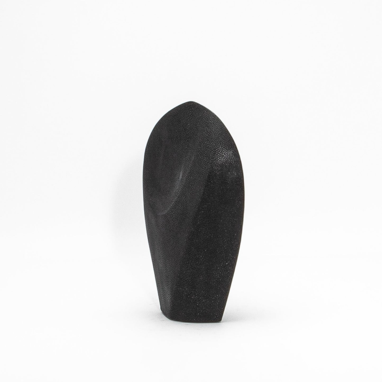 Modern Abstract Sculpture in Black Shagreen by Patrick Coard Paris