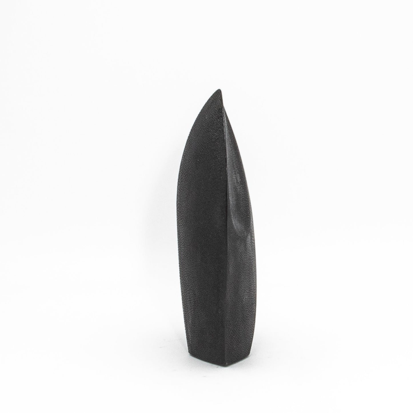Modern Abstract Sculpture in Black Shagreen by Patrick Coard Paris