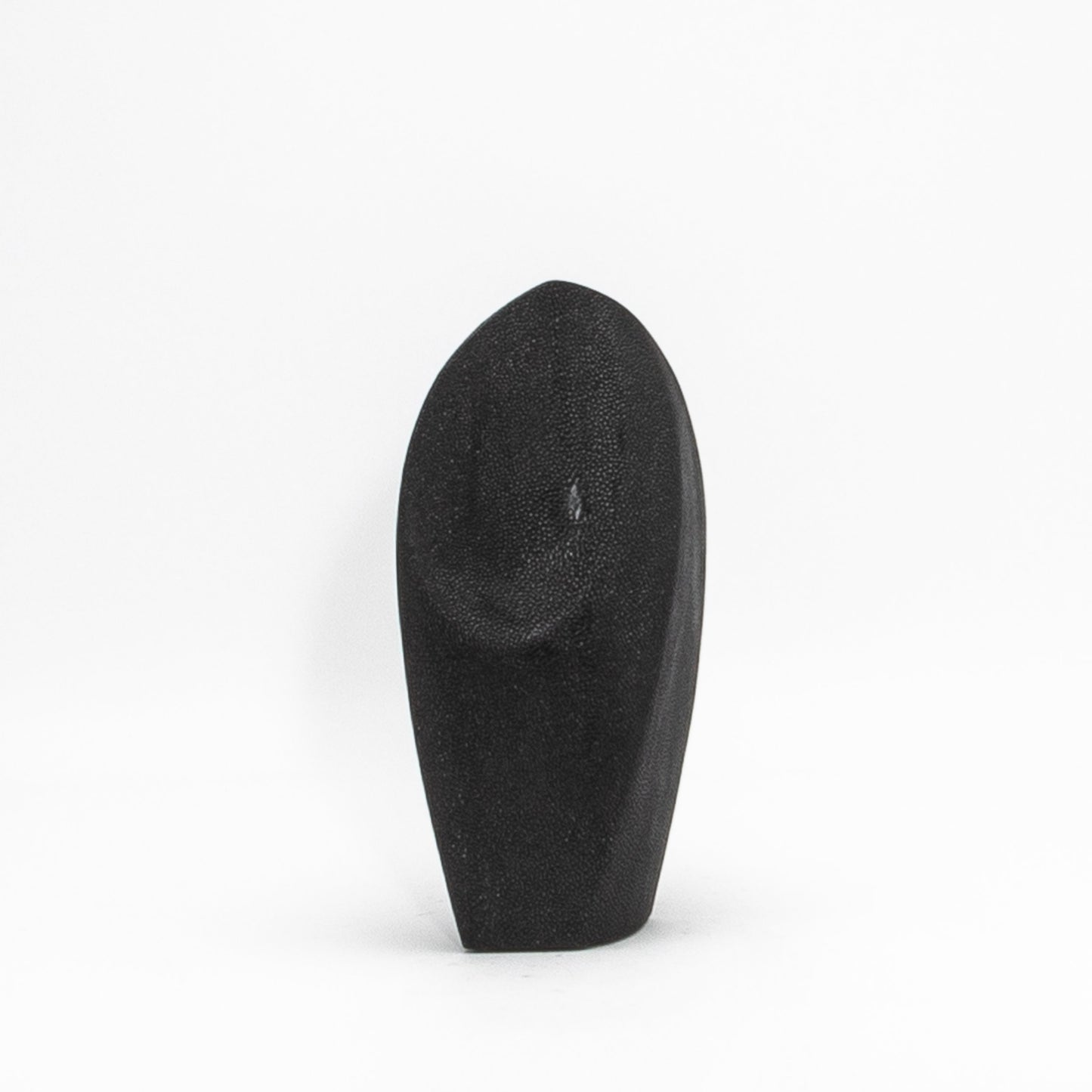 Modern Abstract Sculpture in Black Shagreen by Patrick Coard Paris