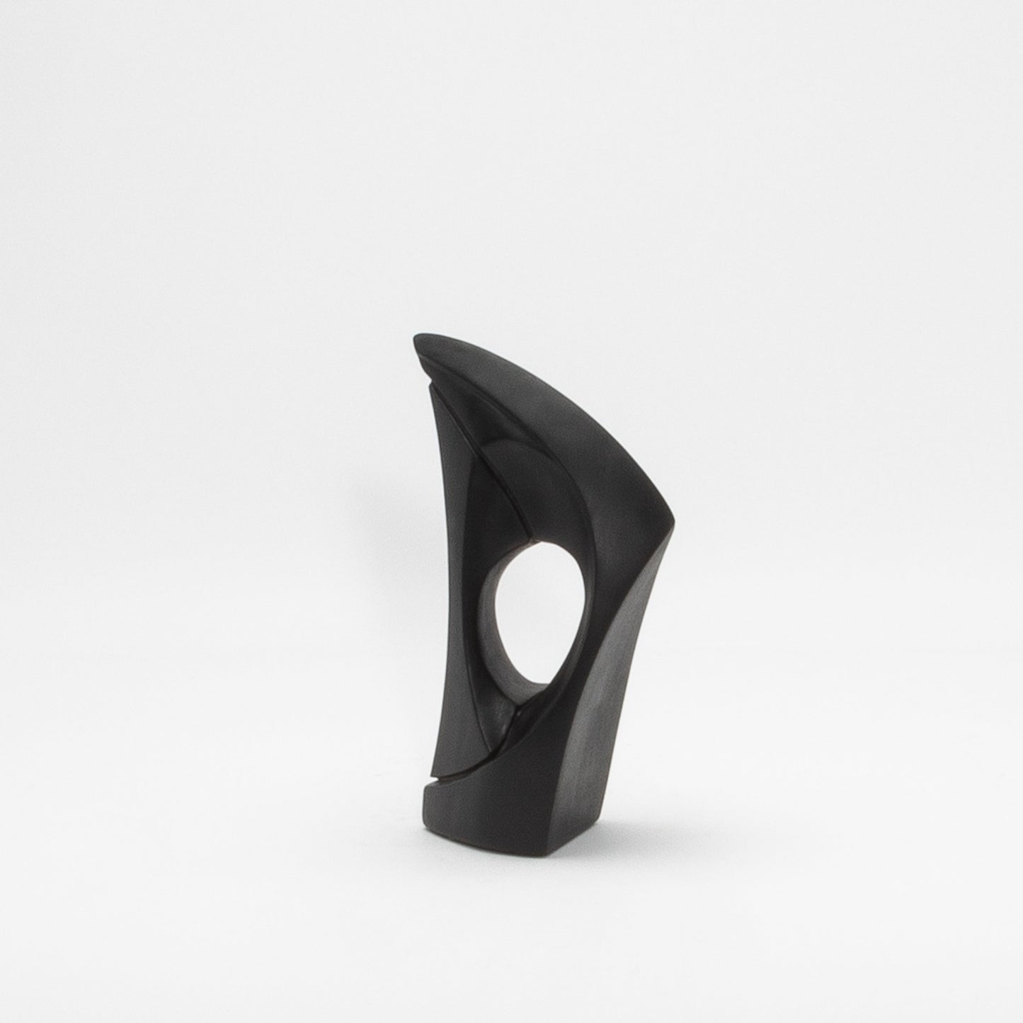 Modern Abstract Sculpture in Black Oak by Patrick Coard Paris