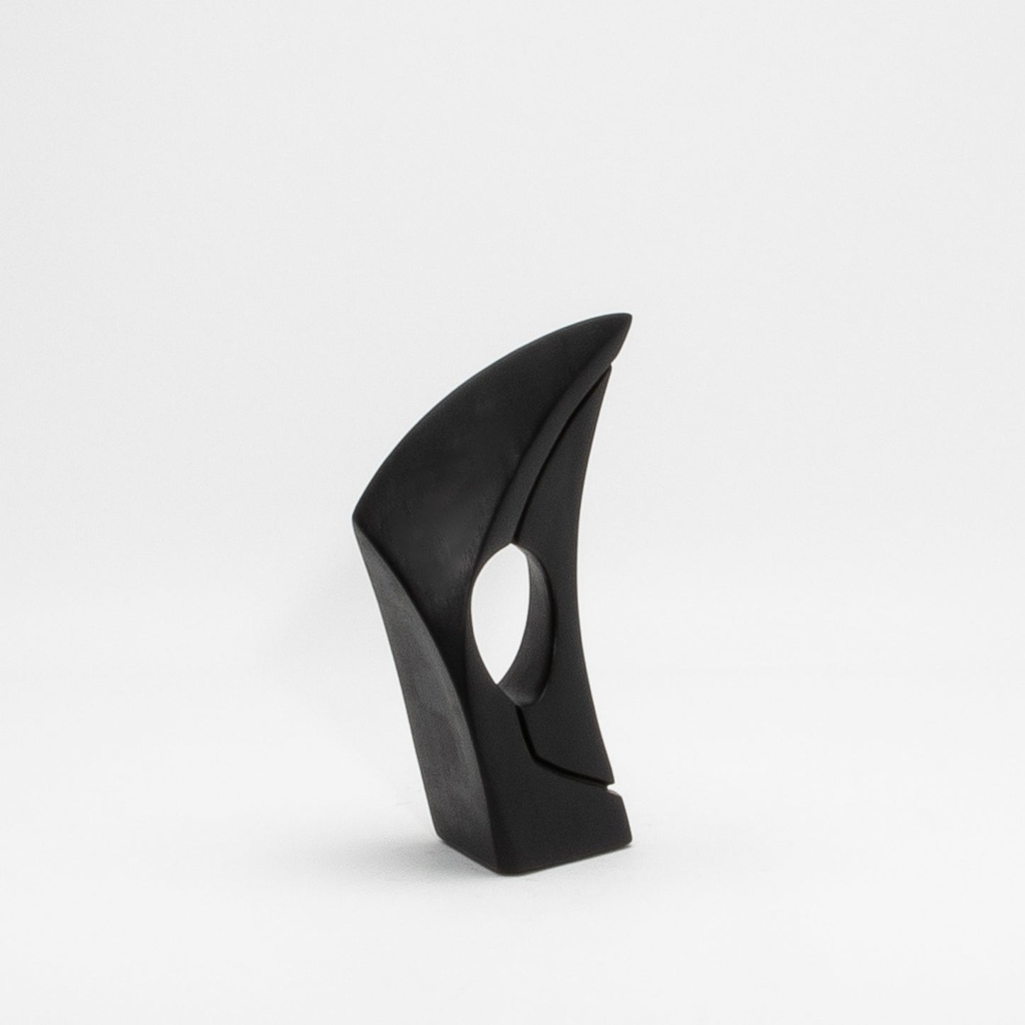 Modern Abstract Sculpture in Black Oak by Patrick Coard Paris