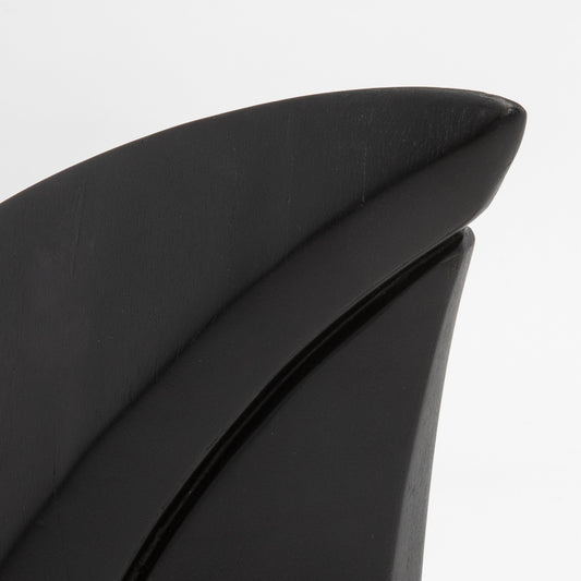 Modern Abstract Sculpture in Black Oak by Patrick Coard Paris