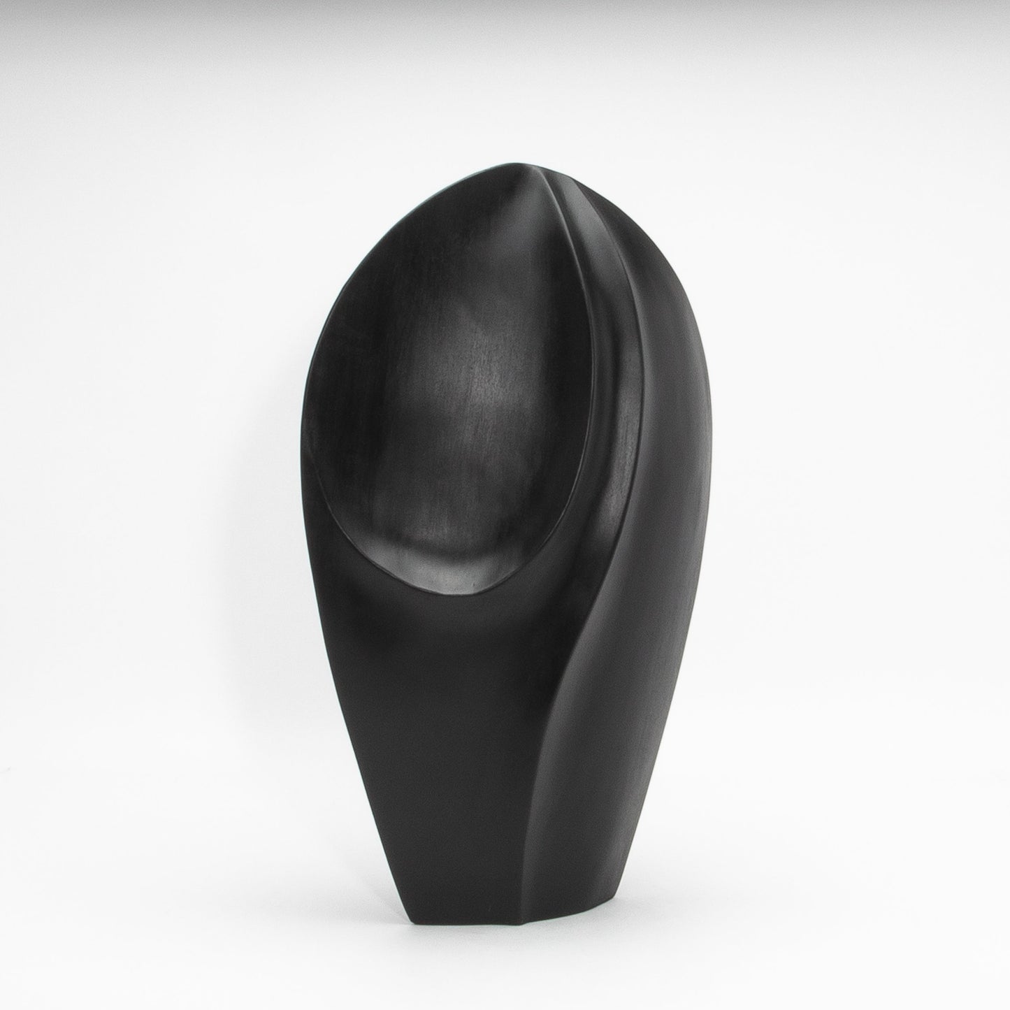 Modern Abstract Sculpture in Black Oak by Patrick Coard Paris