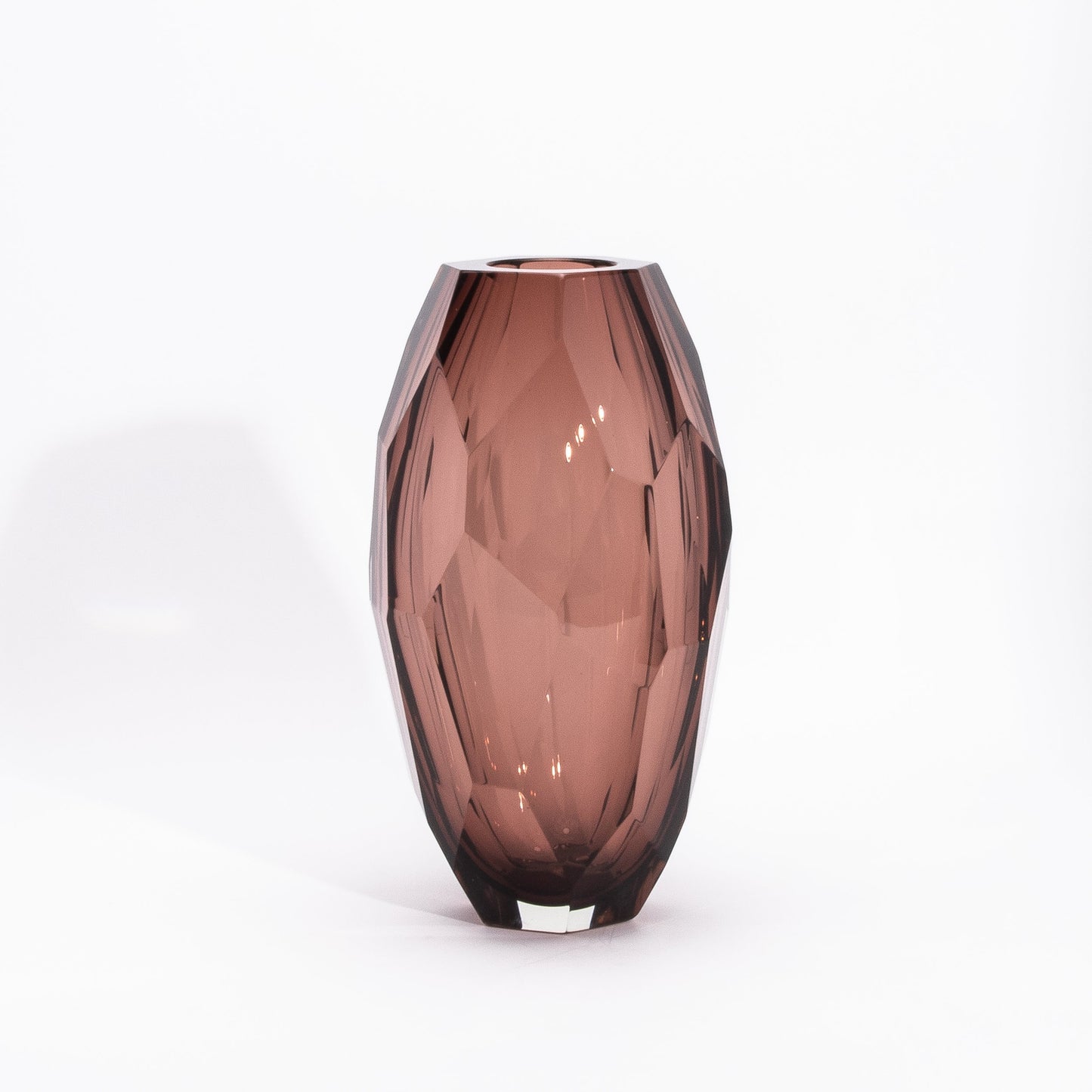 Murano Tall Faceted Vase in Amethyst