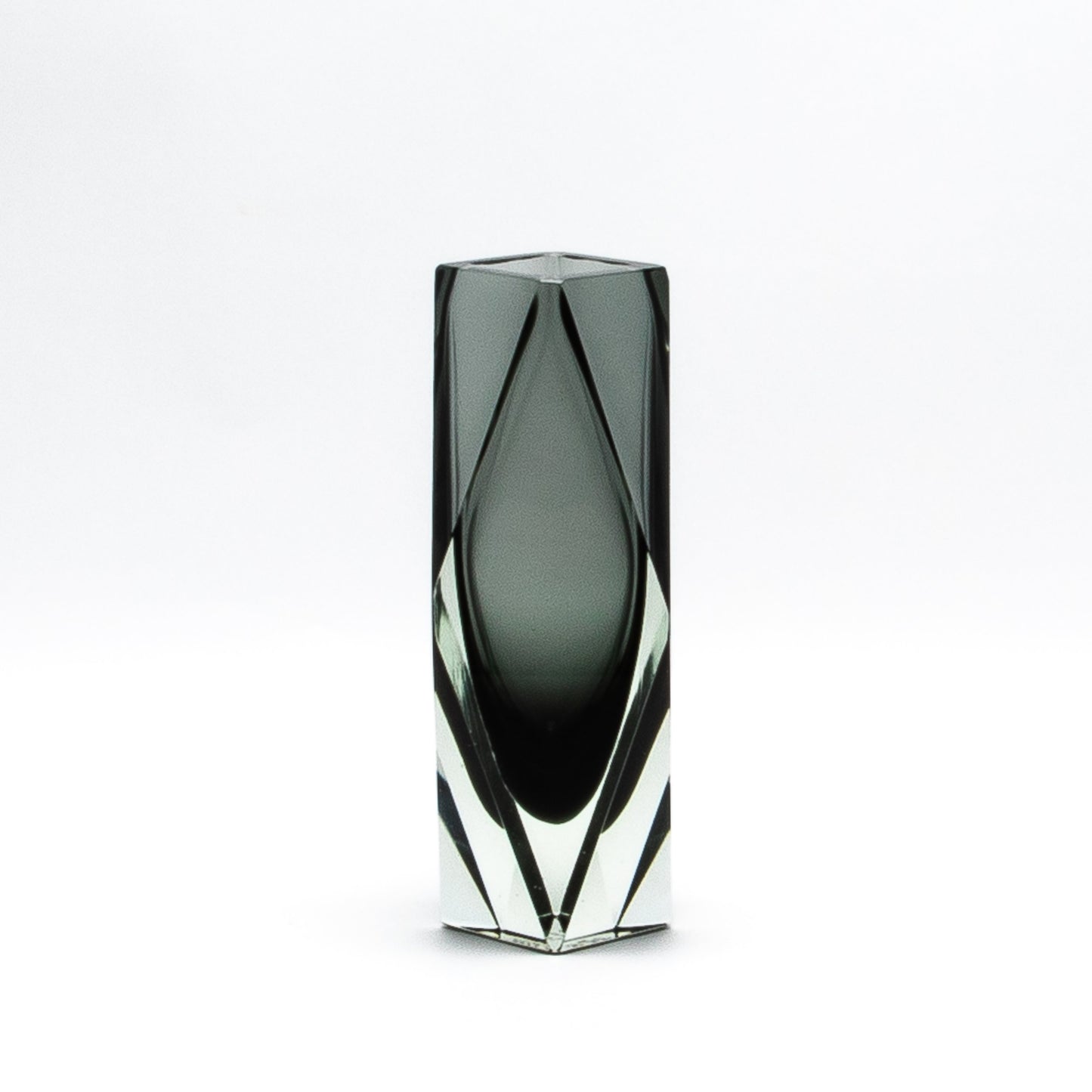 Murano Briolette Vase in Grey