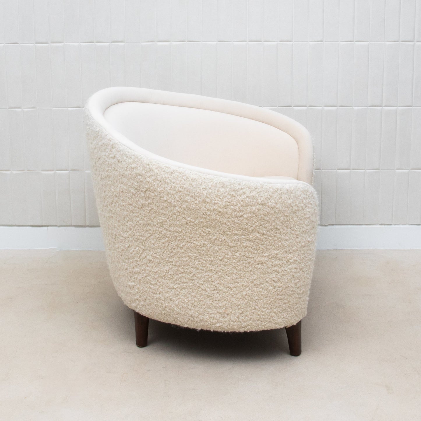 Vergara Chair in Cream Boucle by MOGUL