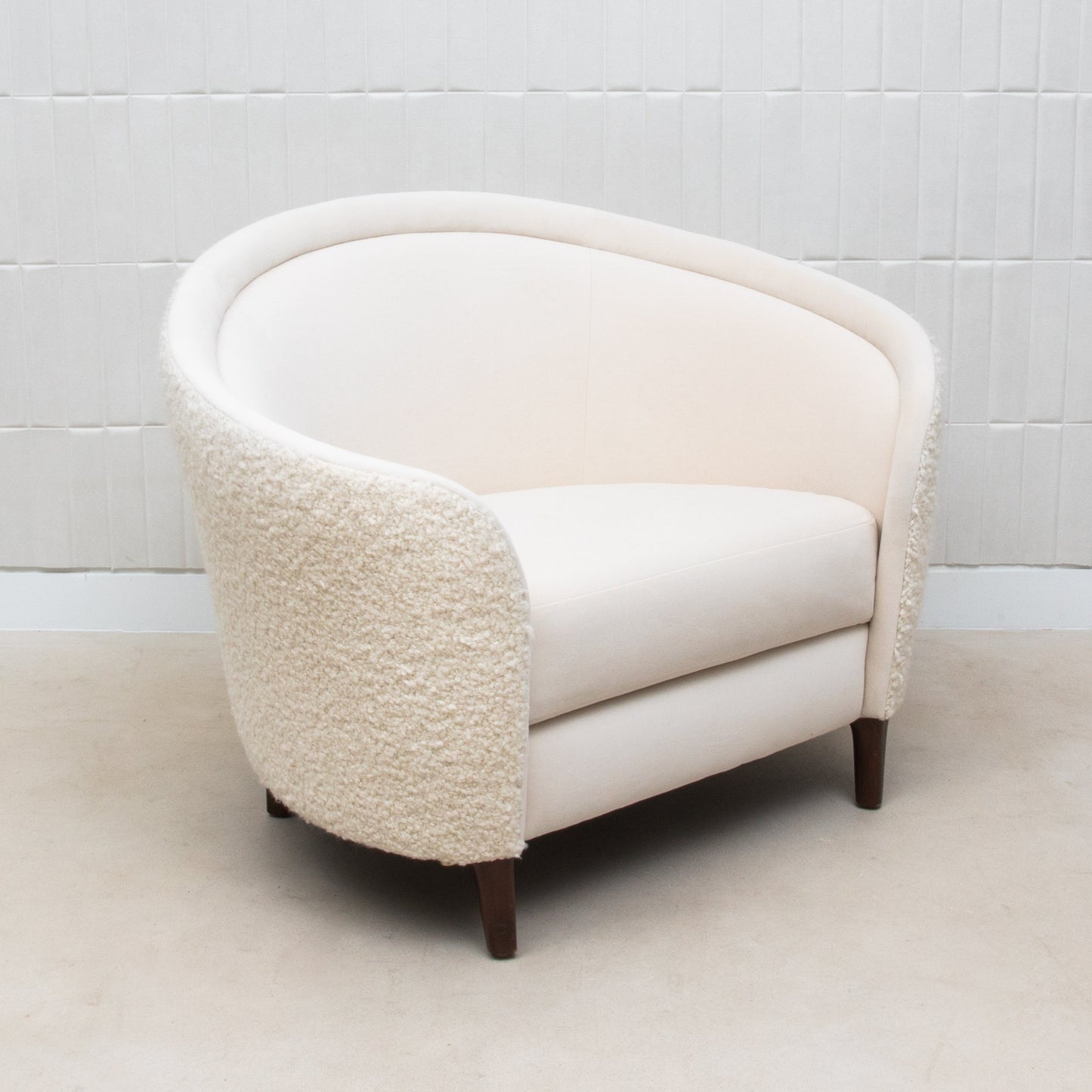 Vergara Chair in Cream Boucle by MOGUL