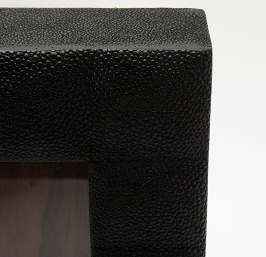 Picture Frame in Quilted Black Shagreen by R&Y Augousti
