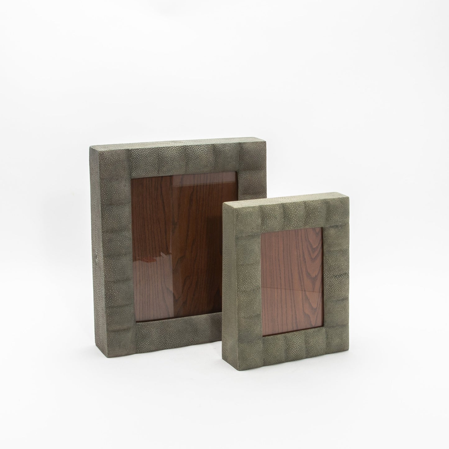 Picture Frame in Quilted Grey Shagreen by R&Y Augousti