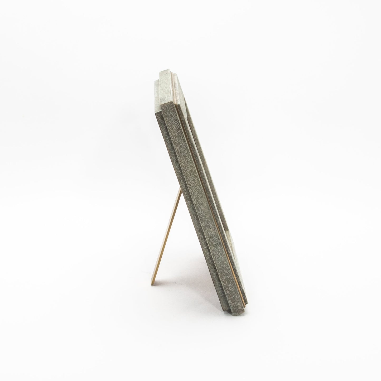 Picture Frame in Grey Shagreen with Brass Indentation by R&Y Augousti