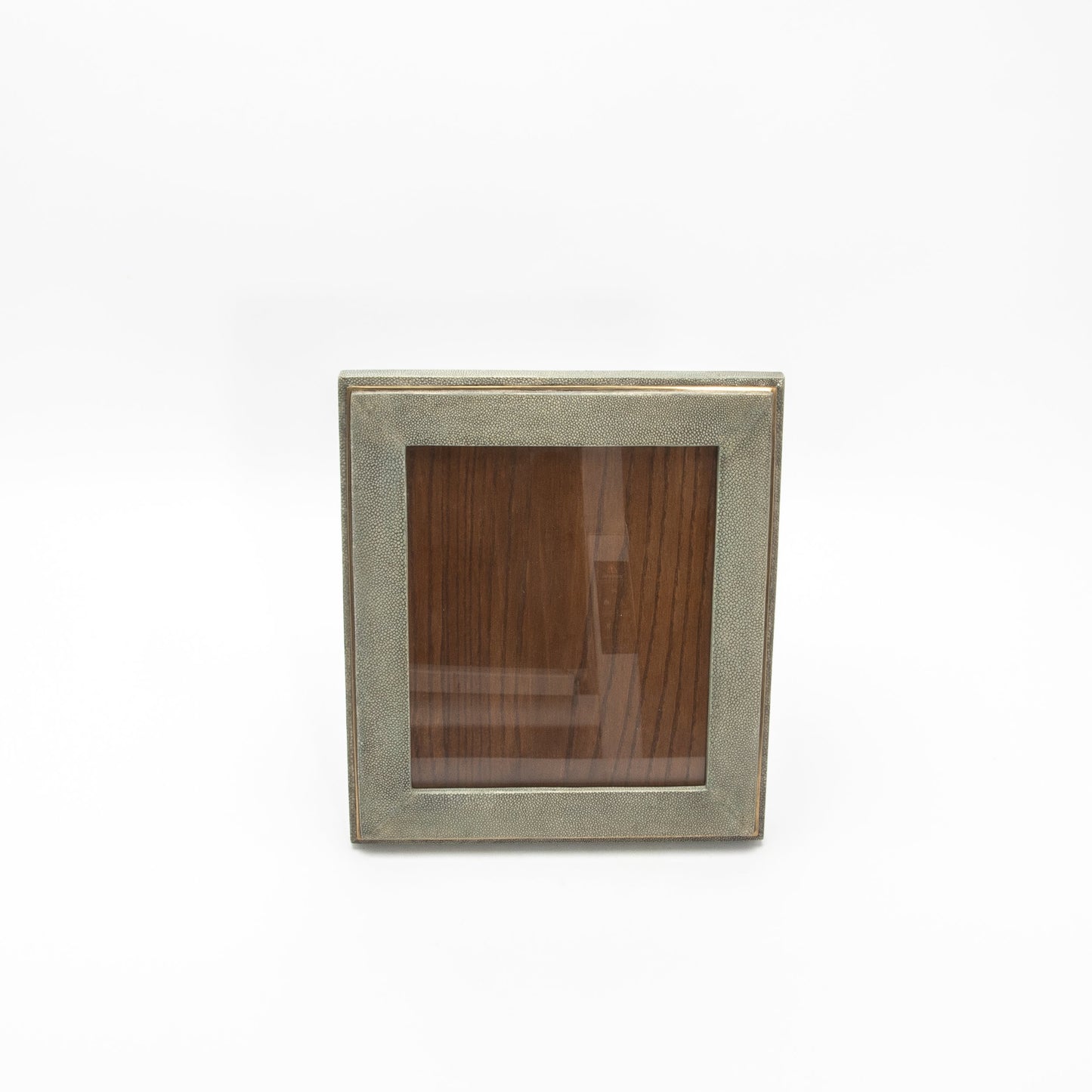 Picture Frame in Grey Shagreen with Brass Indentation by R&Y Augousti