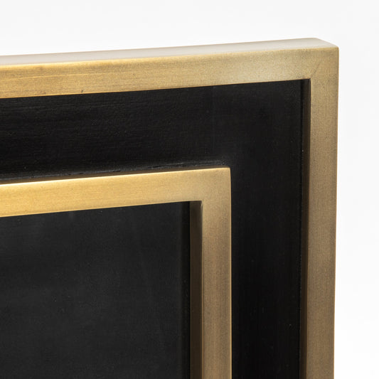 Picture Frame in Black Oak with Brass Details by KIFU Paris