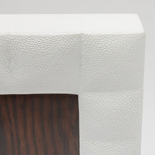 Picture Frame in Quilted White Shagreen by R&Y Augousti