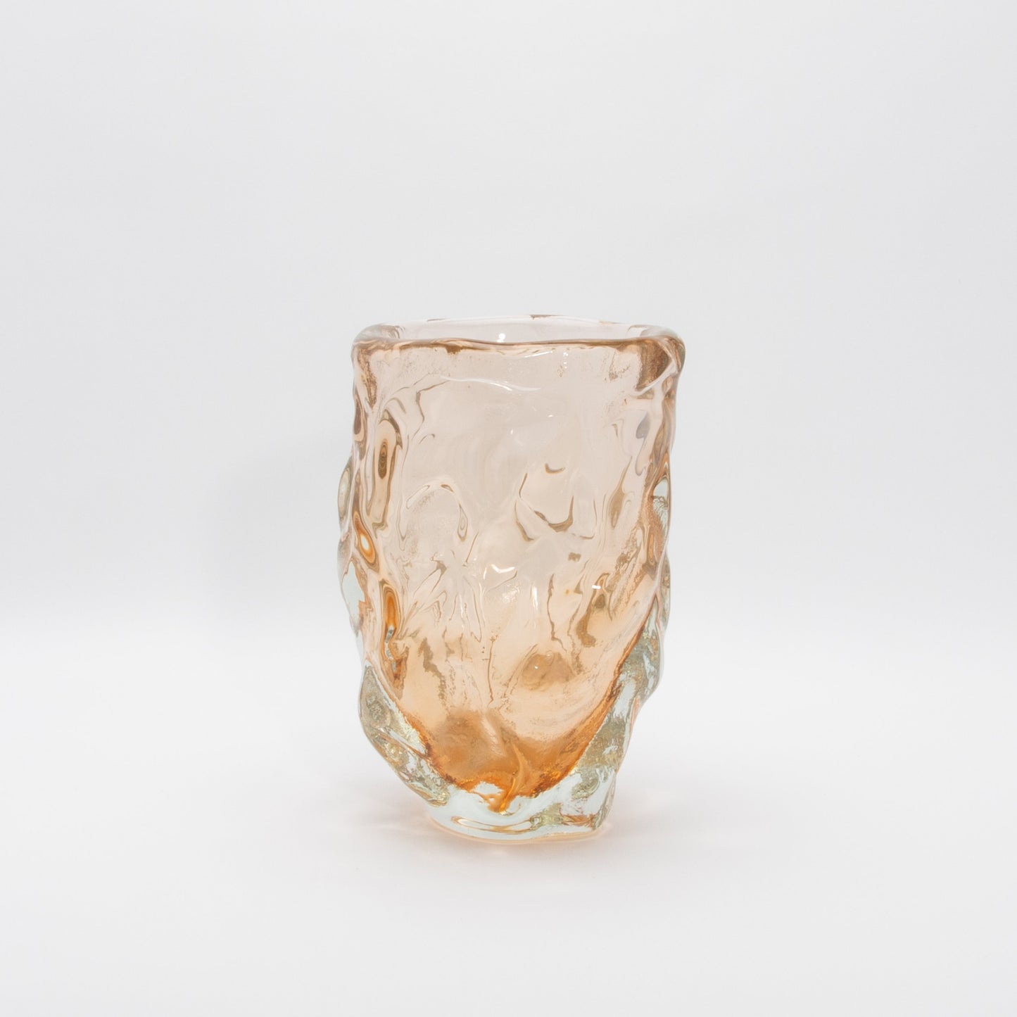 Murano Sculptural Bowl in Rose Gold