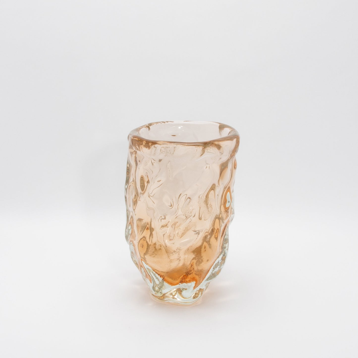 Murano Sculptural Bowl in Rose Gold