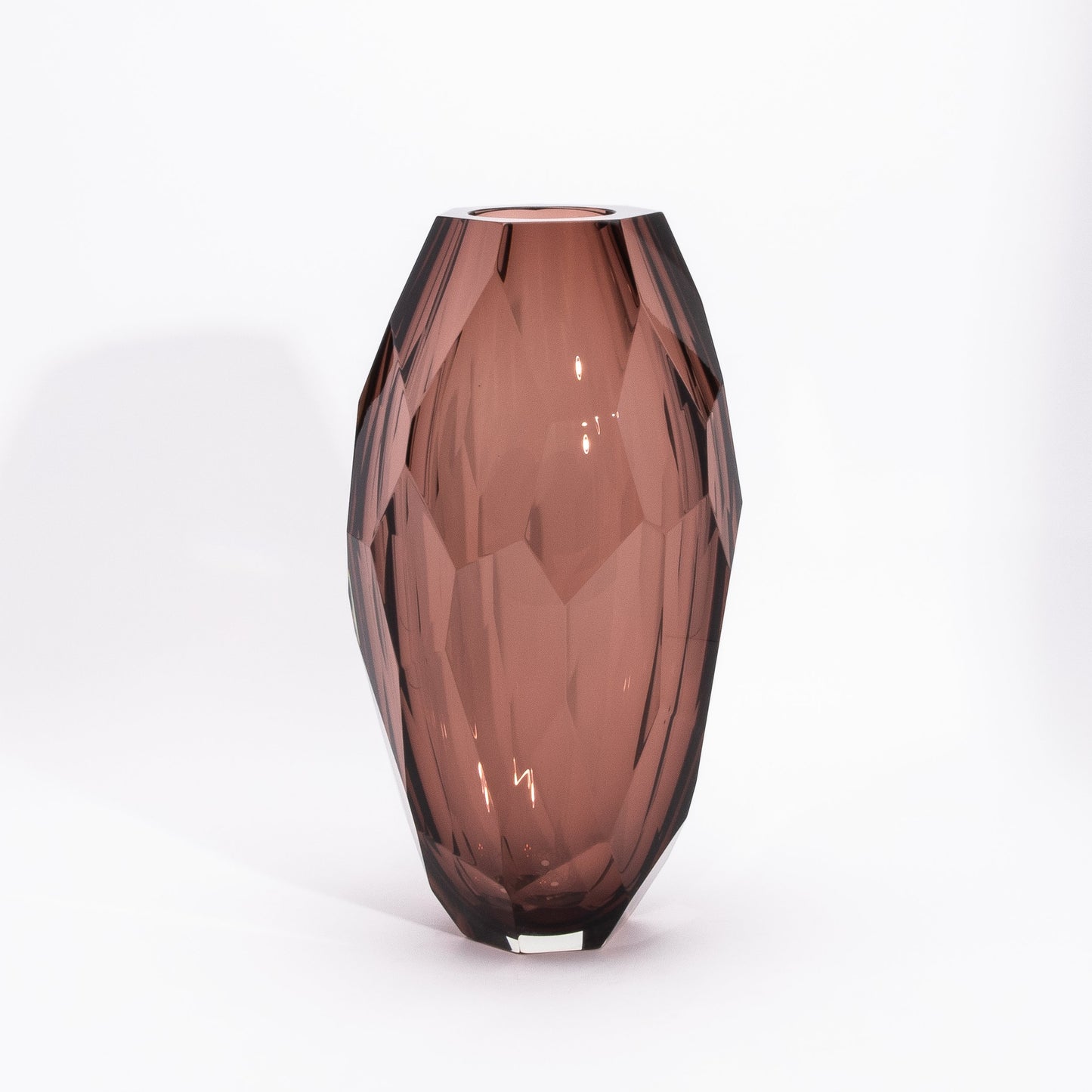Murano Tall Faceted Vase in Amethyst