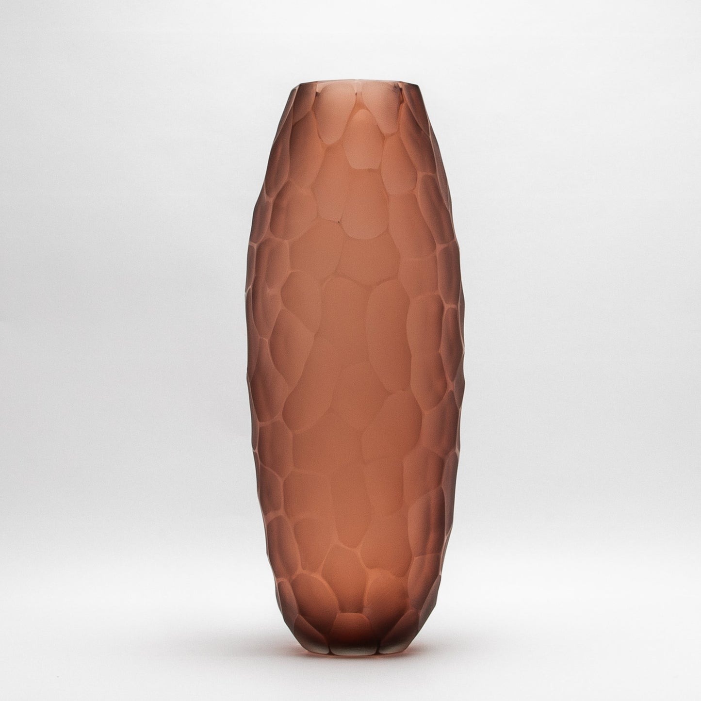 Murano Battuto Vase in Light Amaretto