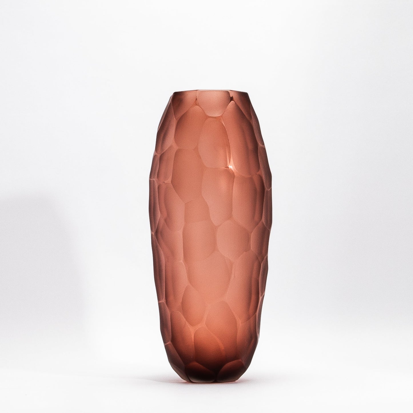 Murano Battuto Vase in Light Amaretto