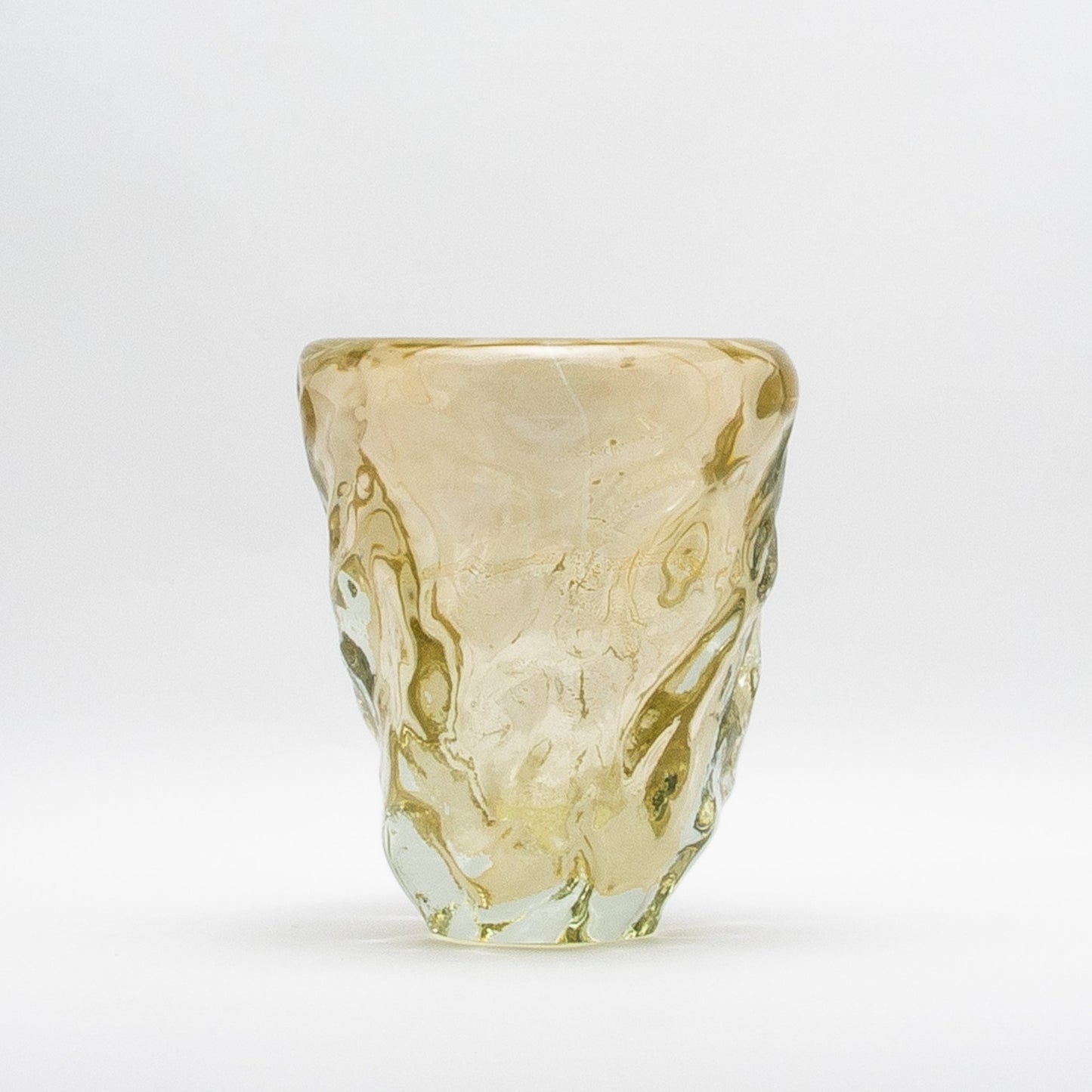 Murano Burri Vase in Clear with 24-karat Gold Flecks