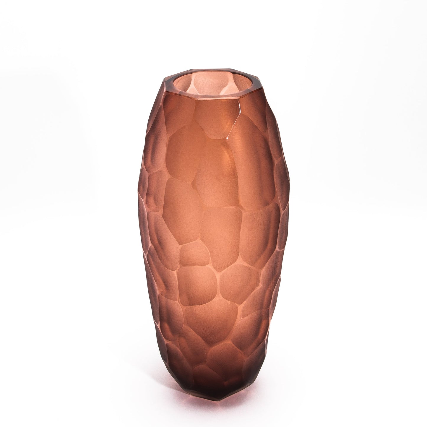 Murano Battuto Vase in Light Amaretto