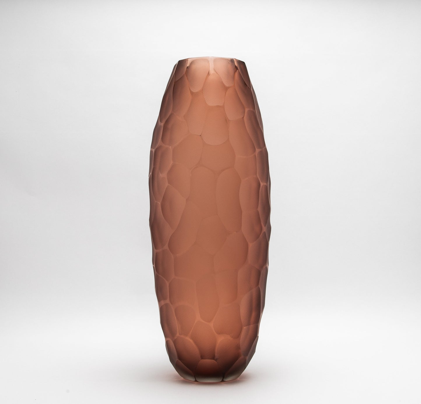 Murano Battuto Vase in Light Amaretto