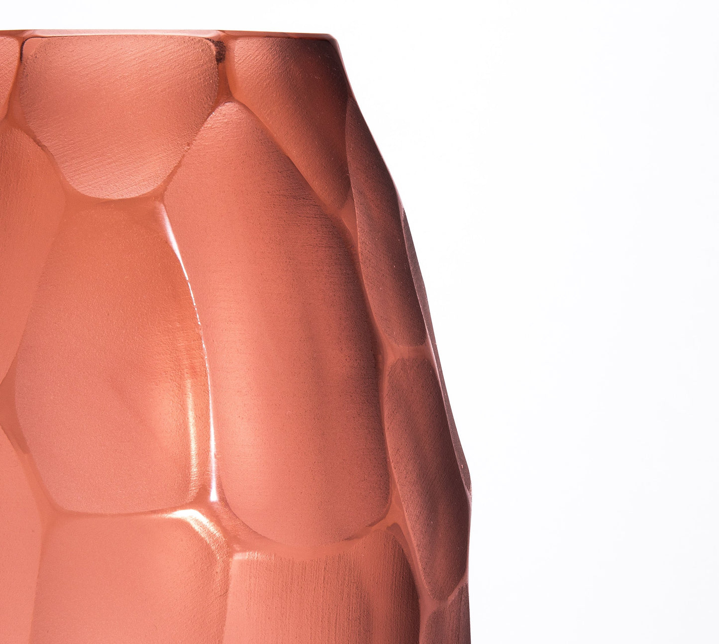 Murano Battuto Vase in Light Amaretto