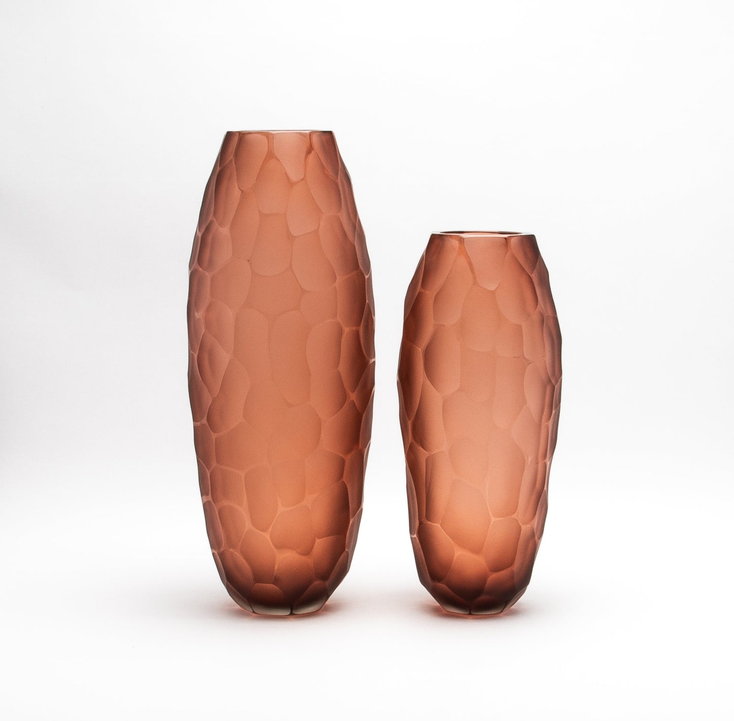 Murano Battuto Vase in Light Amaretto