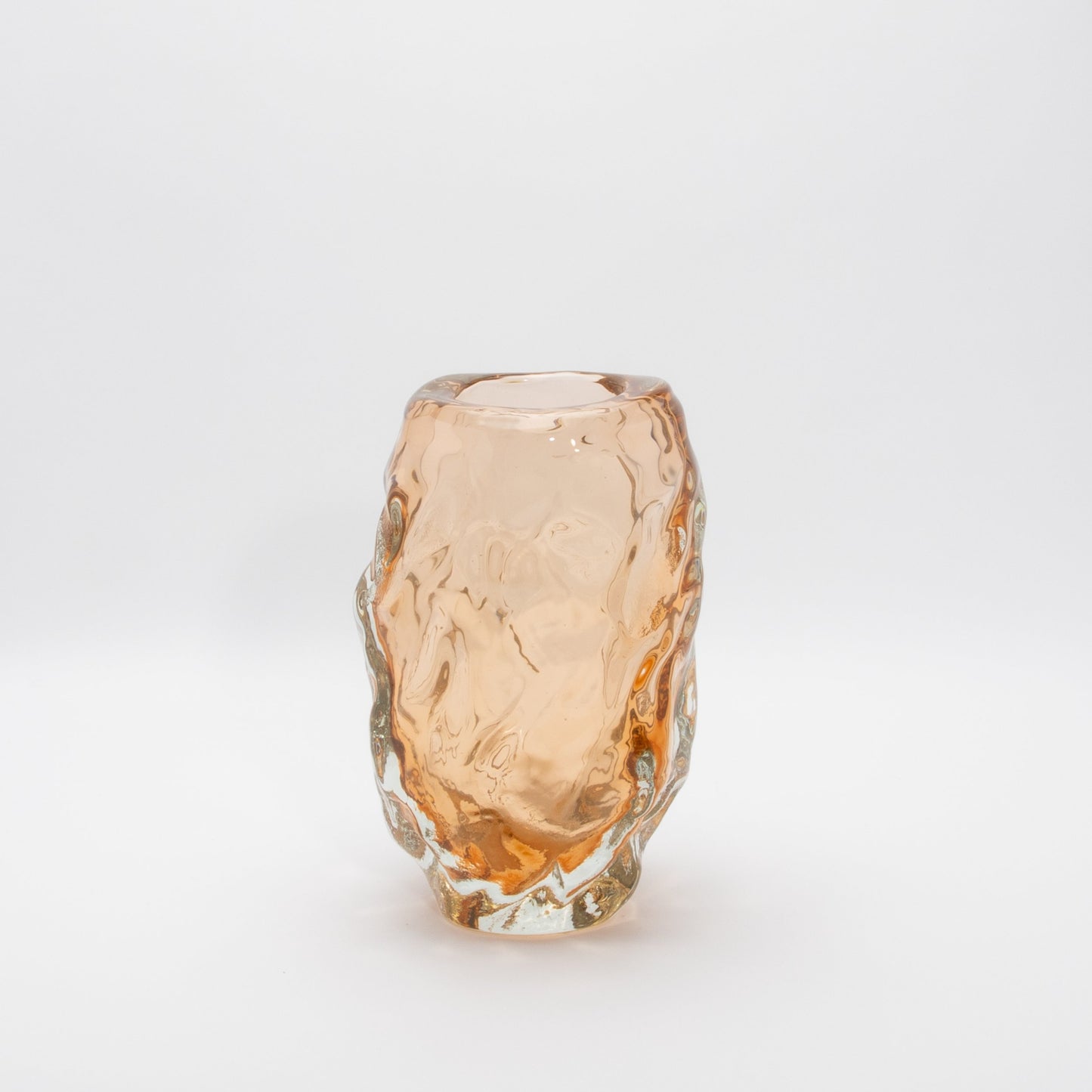 Murano Sculptural Bowl in Rose Gold