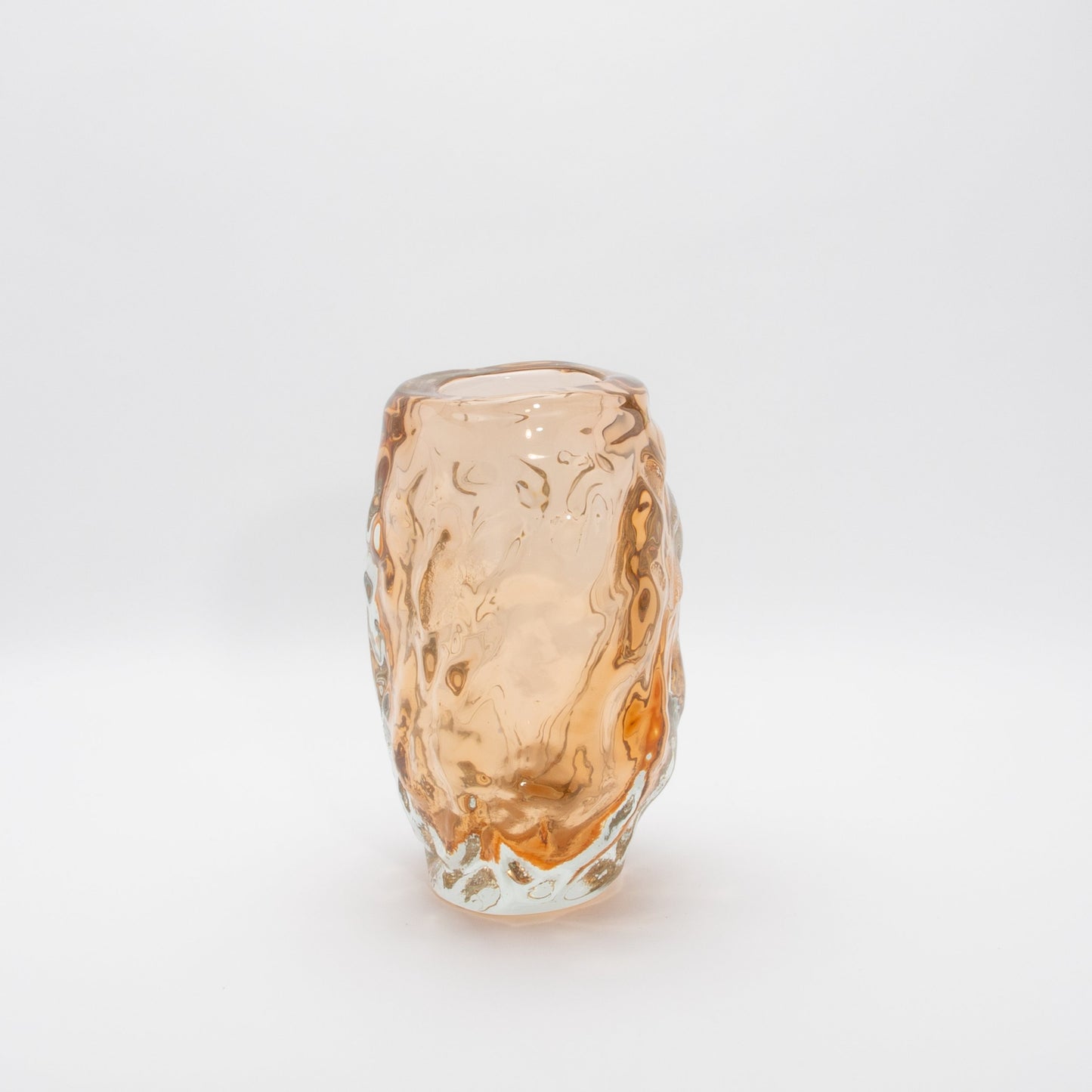 Murano Sculptural Bowl in Rose Gold
