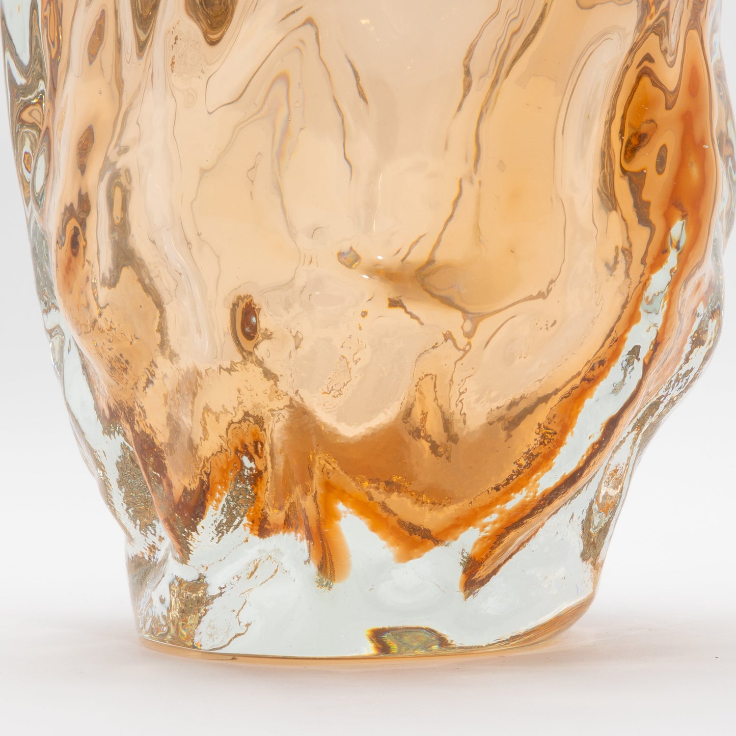 Murano Sculptural Bowl in Rose Gold