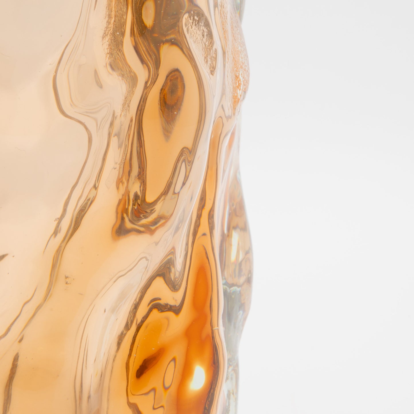 Murano Sculptural Bowl in Rose Gold