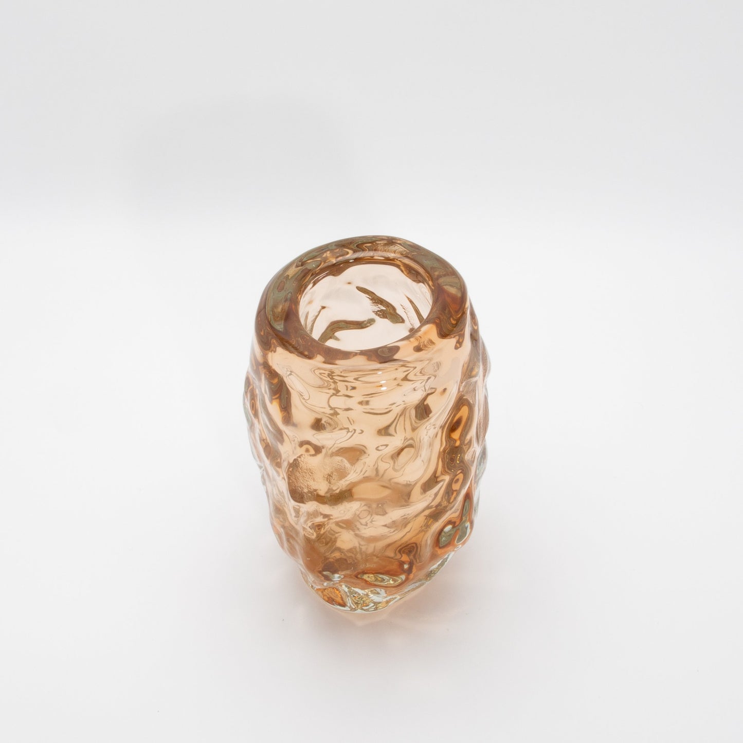 Murano Sculptural Bowl in Rose Gold