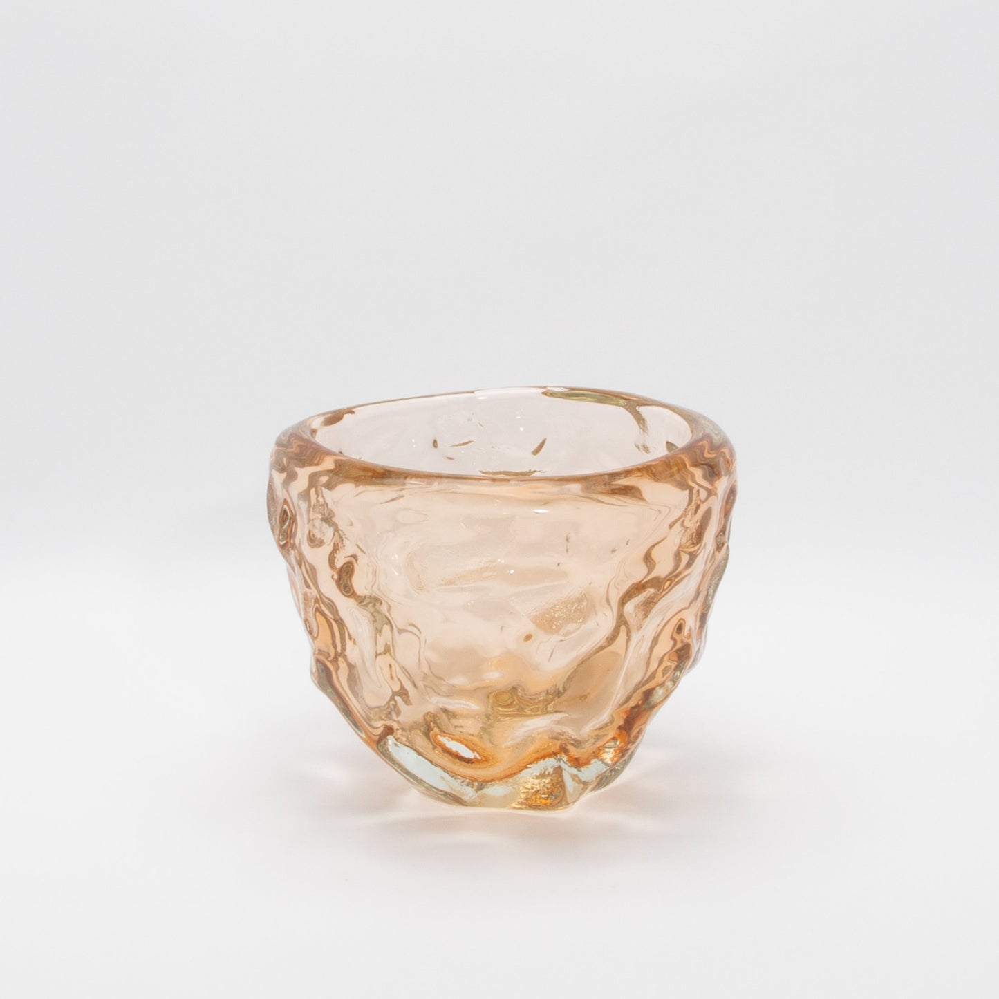 Murano Sculptural Bowl in Rose Gold