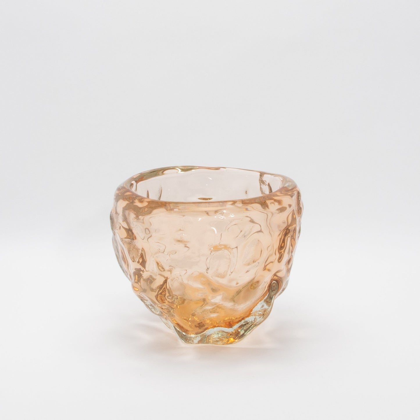 Murano Sculptural Bowl in Rose Gold