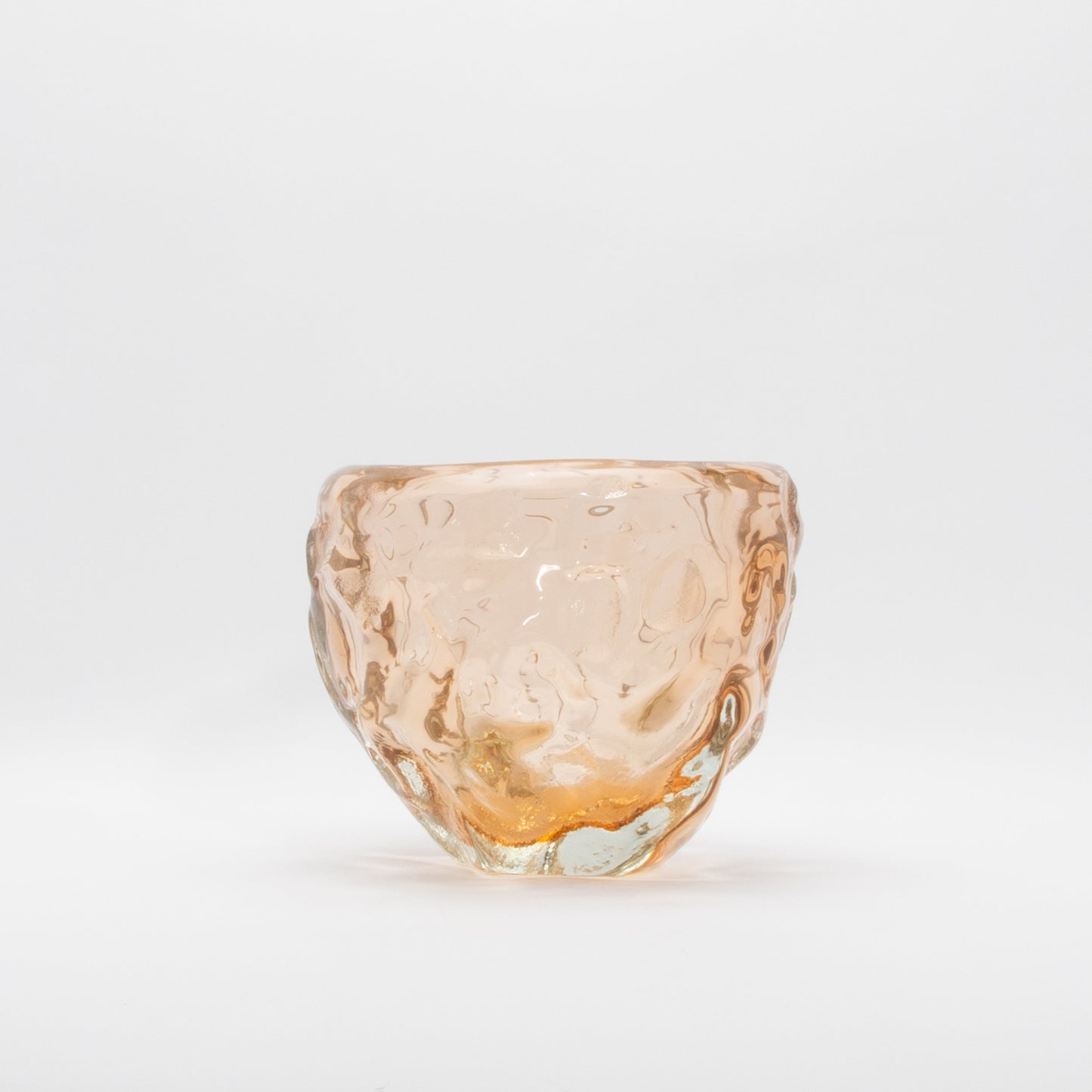 Murano Sculptural Bowl in Rose Gold