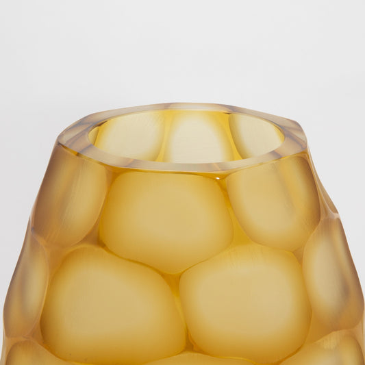 Murano Battuto Vase in Amber