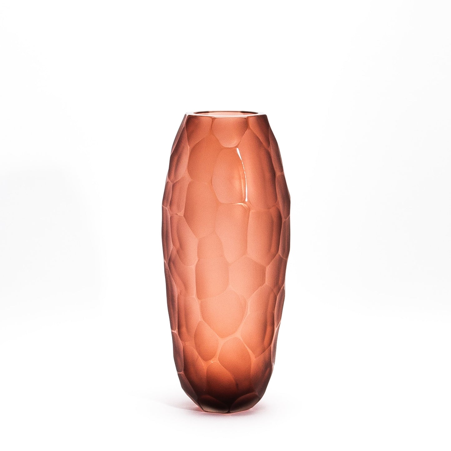 Murano Battuto Vase in Light Amaretto