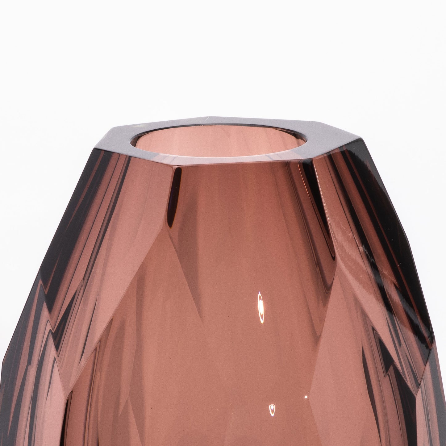Murano Tall Faceted Vase in Amethyst