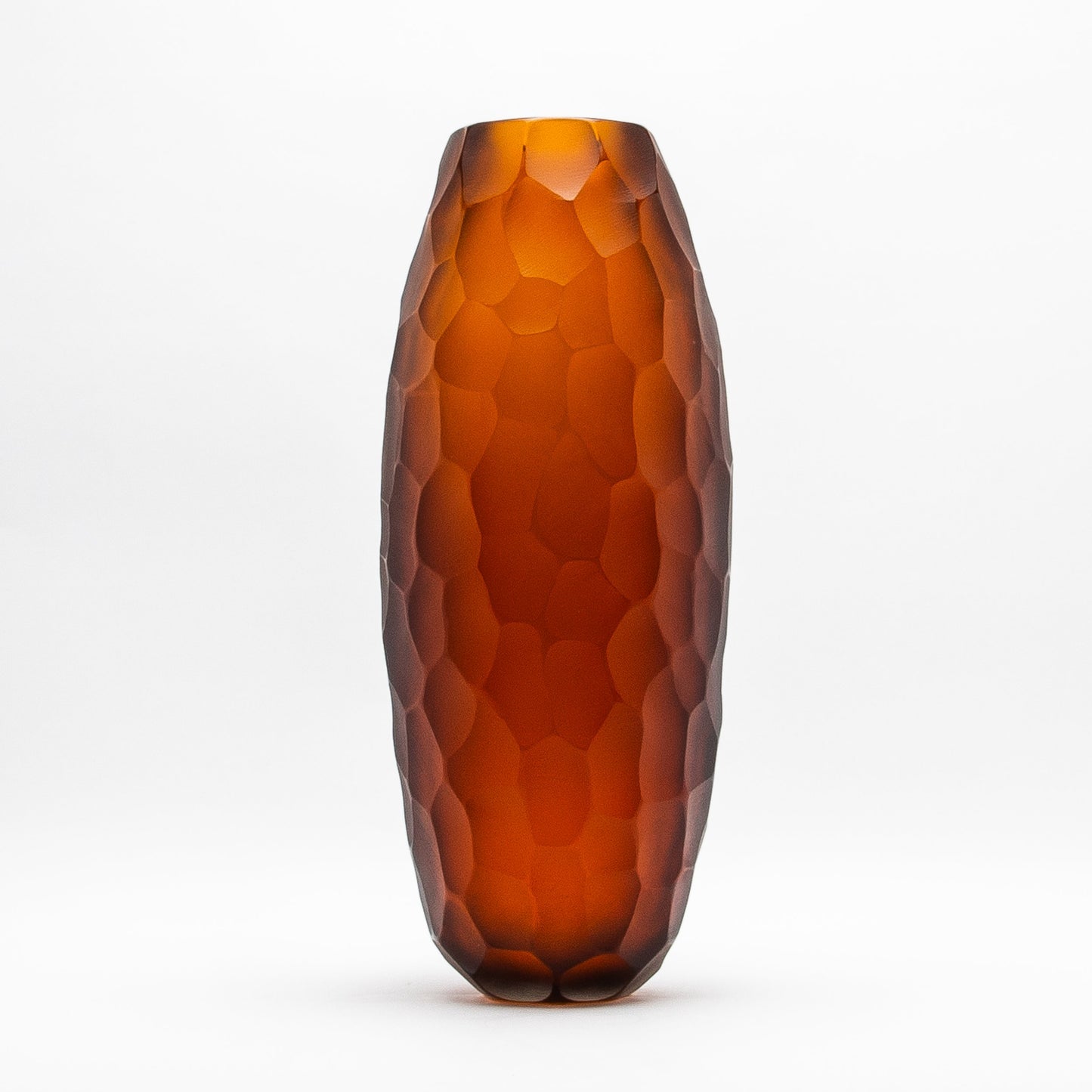 Murano Battuto Vase in Tobacco