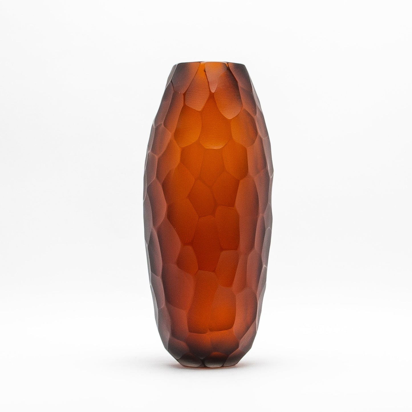 Murano Battuto Vase in Tobacco