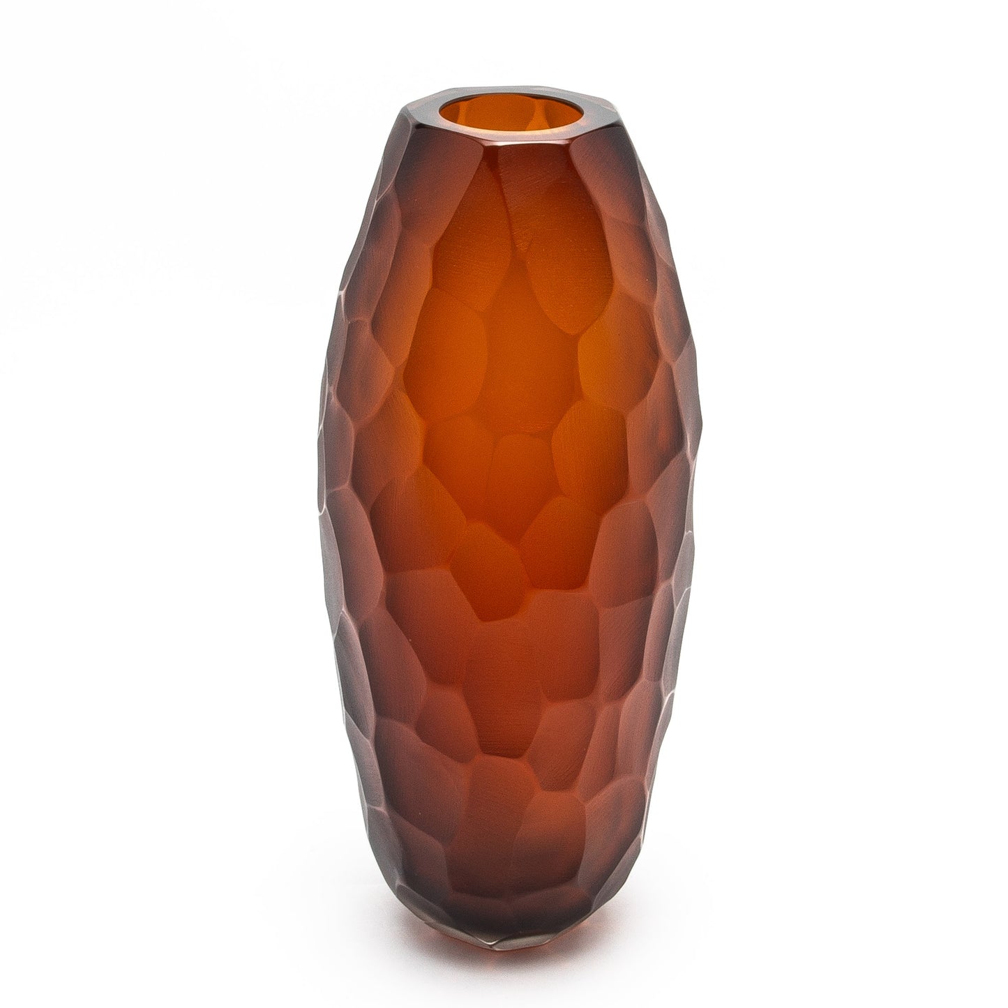 Murano Battuto Vase in Tobacco